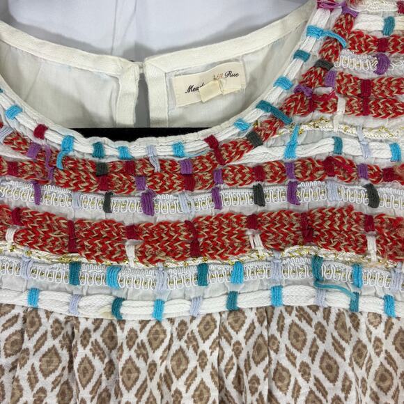 Anthropologie Meadow Rue sleeveless 100% cotton embroidered Top size XS - Picture 2 of 6